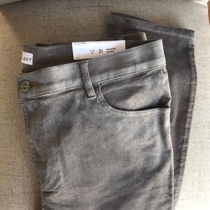 NWT Loft Gray Corduroy Skinny Pants
